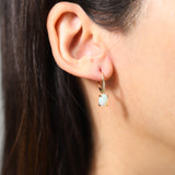 Arabella 10K Yellow Gold Oval-Cut Natural African Opal Earring