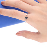 Megan 10K White Gold Pear-Cut Ceylon Blue Sapphire Ring