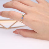 Madilyn 14K Yellow Gold Pear-Cut Multi Sapphire Ring