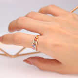 Reign 14K Rose Gold Pear-Cut Multi Sapphire Ring