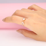 Eliza 14K Rose Gold Pear-Cut Madagascar Morganite Ring