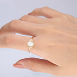 Rosalyn 14K Yellow Gold Oval-Cut Natural African Opal Ring