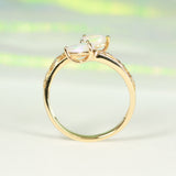 Rachael 14K Yellow Gold Pear-Cut Natural African Opal Ring