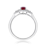 Vida 14K White Gold Oval-Cut  Mozambique Ruby Ring
