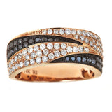 Layla 14K Rose Gold Round-Cut Black Diamond Ring
