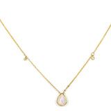 Adalynn 10K Yellow Gold Pear-Cut African Opal Necklace