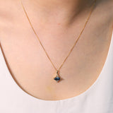 Hadley 14K Yellow Gold Marquise-Cut Brazilian London Blue Topaz Pendant