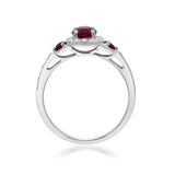 Lana 14K White Gold Oval-Cut  Mozambique Ruby Ring