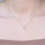 Adalynn 10K Yellow Gold Pear-Cut African Opal Necklace