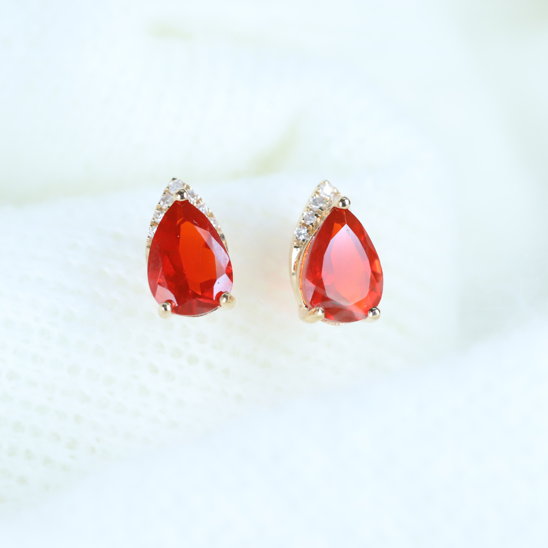 Fire Opal Earrings