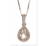 Ramona 14K Rose Gold Pear-cut Madagascar Morganite Pendant