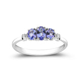 Freya 10K White Gold Oval-Cut Tanzanite Ring