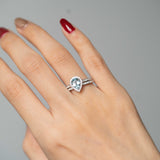 Hadlee 14K White Gold Pear-Cut Brazilian Aquamarine Ring