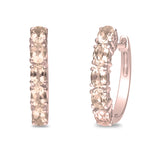 Amelia 10K Rose Gold Oval-Cut Morganite Earrings