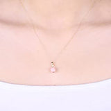 Alanna 10K Yellow Gold Cushion-Cut Peruvian Pink Opal Pendant