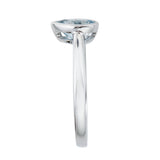 Summer 10K White Gold Pear-Cut Aquamarine Ring