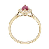 Alani 10K Yellow Gold Marquise-Cut Mozambique Ruby Ring