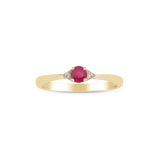 Rosalie 10K Yellow Gold Round-Cut Mozambique Ruby Ring