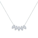 Samantha 10K White Gold Baguette-Cut White Diamond Necklace