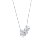 Samantha 10K White Gold Baguette-Cut White Diamond Necklace