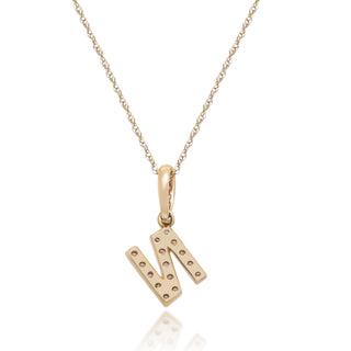 N Paisley 14K Yellow Gold Round-Cut White Diamond Pendant