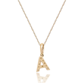A Paisley 14K Yellow Gold Round-Cut White Diamond Pendant