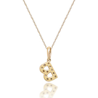 B Paisley 14K Yellow Gold Round-Cut White Diamond Pendant