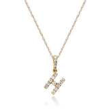 H Paisley 10K Yellow Gold Round-Cut White Diamond Pendant
