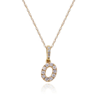 O Paisley 14K Yellow Gold Round-Cut White Diamond Pendant
