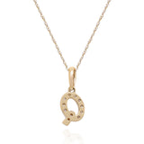 Q Paisley 10K Yellow Gold Round-Cut White Diamond Pendant