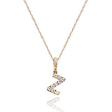 Z Paisley 10K Yellow Gold Round-Cut White Diamond Pendant