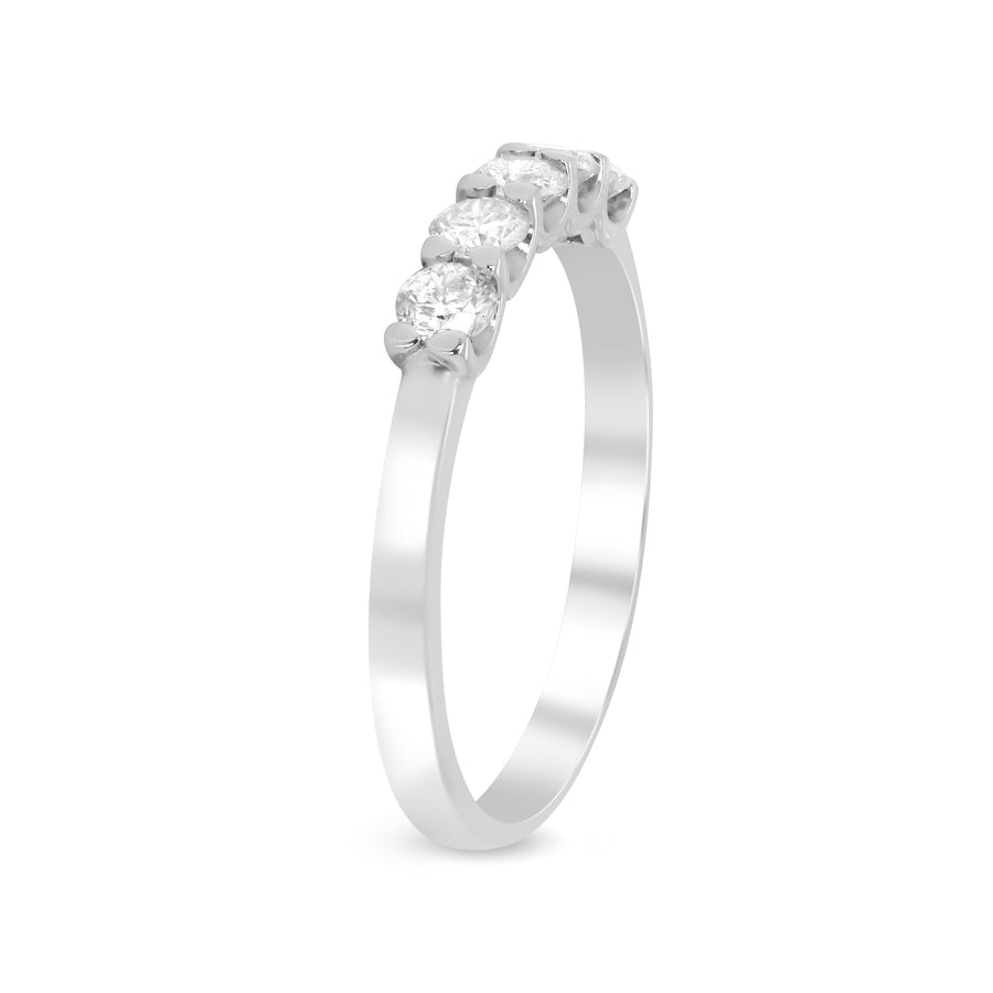 Aubrey 14K White Gold Round-Cut White Diamond Ring