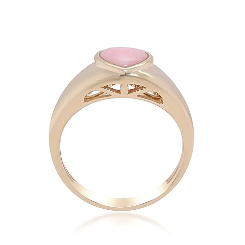 Anastacia 14K Yellow Gold Heart-Cut Peruvian Pink Opal Ring