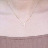 Virgo 14K Yellow Gold Round-Cut White Diamond Pendant