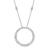 Chloe 14K White Gold Round-Cut White Diamond Pendant