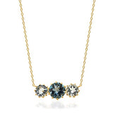 Deborah 10K Yellow Gold Round-Cut Brazilian London Blue Topaz Pendant