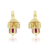 Zoe 10K Yellow Gold Emerald-Cut Mozambique Ruby Earrings