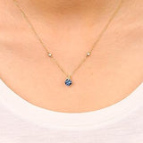 Norah 10K Yellow Gold Cushion-Cut Brazilian London Blue Topaz Pendant