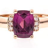 Ryleigh 10K Rose Gold Cushion-Cut Pink Garnet Ring