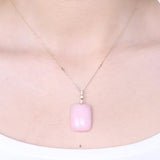 Cielo 14K Yellow Gold Cushion-Cut Peruvian Pink Opal Ring