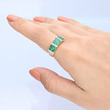 Micah 14K Yellow Gold Square-Cut Emerald Ring