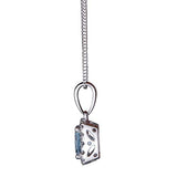 Saylor 10K White Gold Cushion-Cut Brazilian Aquamarine Pendant