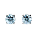 Jaycee 14K White Gold Round-Cut Brazilian Aquamarine Earring