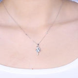 Cielo 14K White Gold Cushion-Cut Brazilian Aquamarine Pendant