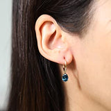 Margot 14K Yellow Gold Oval-Cut Brazilian London Blue Topaz Earrings