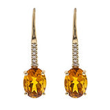 Haisley 14K Yellow Gold Oval-Cut Brazilian Citrine Earring