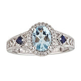 Haley 14K White Gold Oval-Cut Brazilian Aquamarine Ring