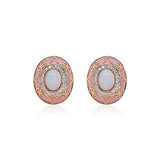 Allison 14K Yellow Gold Oval-Cut Natural African Opal Earrings