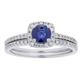 Aileen 14K White Gold Round-Cut Ceylon Blue Sapphire Ring