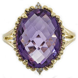 Kathryn 14K Yellow Gold Oval-Cut Brazilian Amethyst Ring